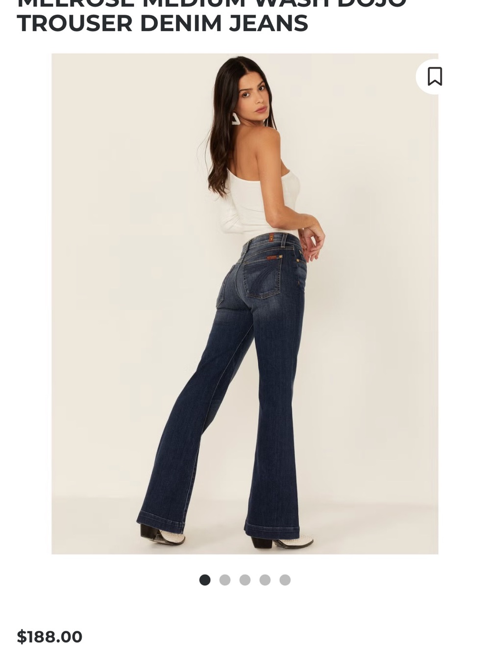 7 For All Mankind Dark Blue Flare Jeans
